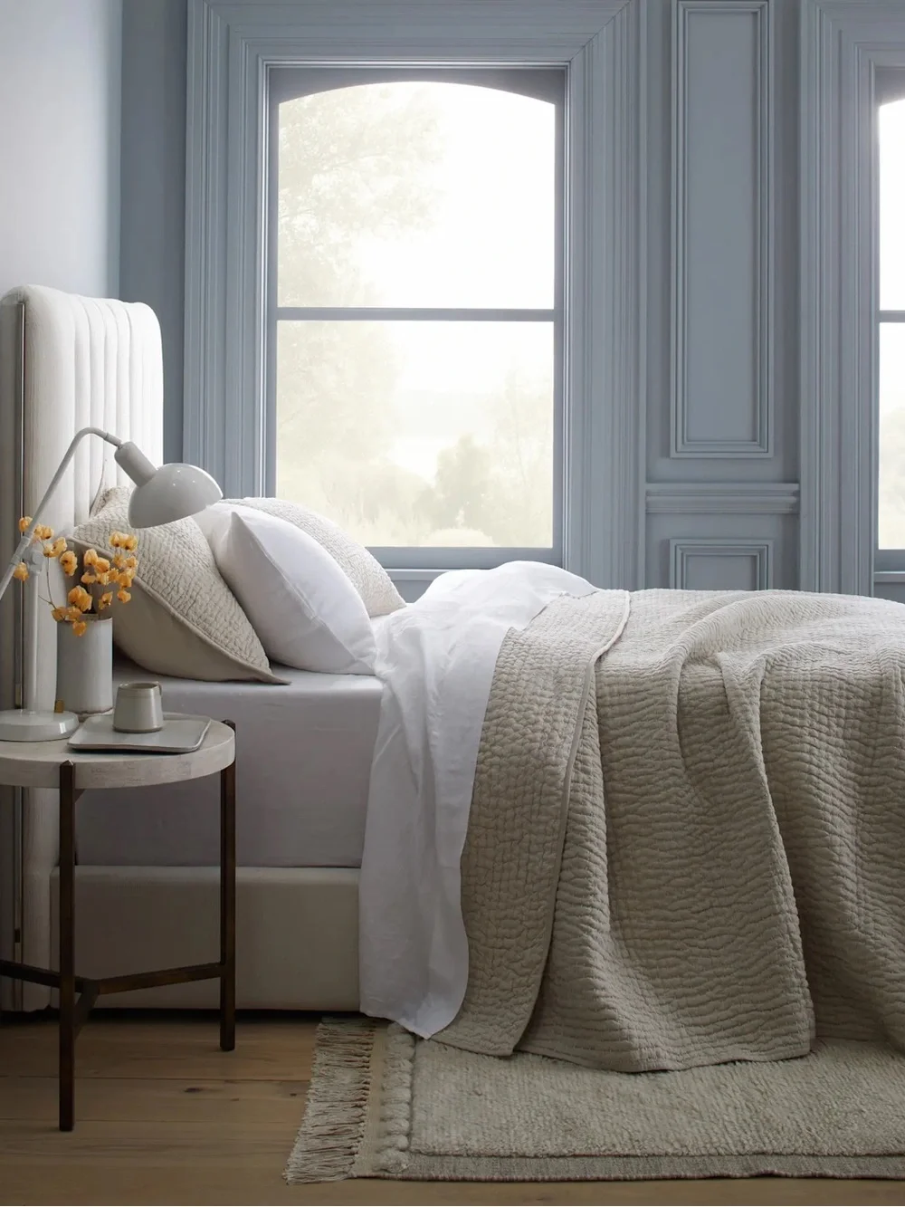New Quince European Linen Cotton Stitch Quilt Set King/CalKing $219.90 - Natural
